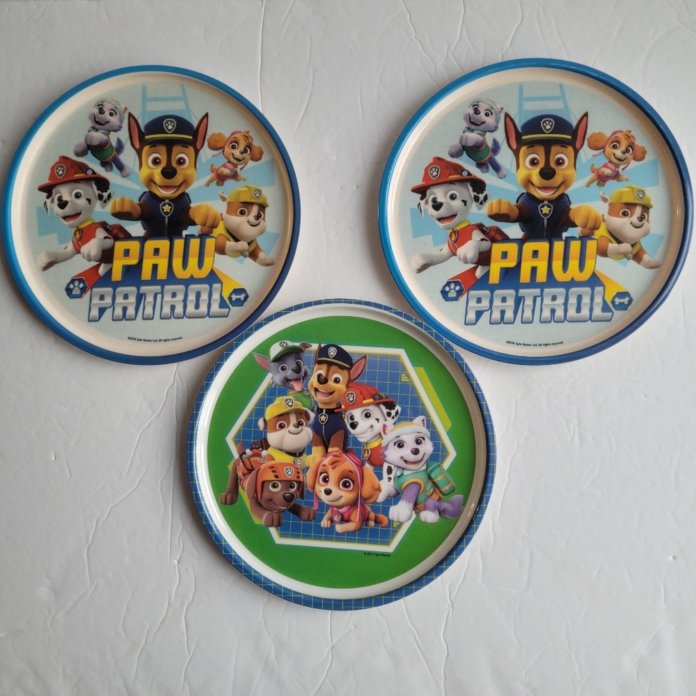 Paw Patrol 8" Melamine Plates Zak Design Set Of 3 Marshall Chase Skye Zuma Rocky
